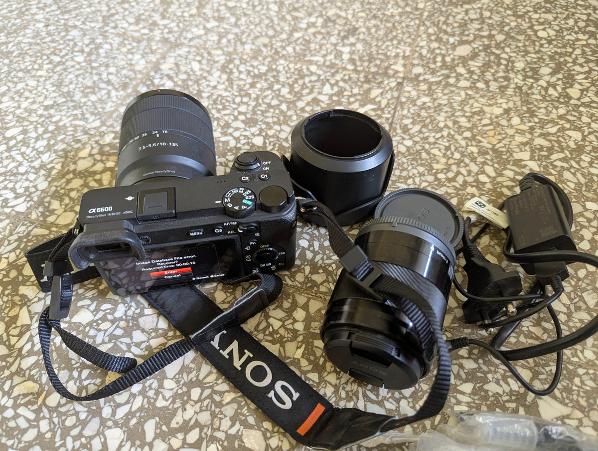 Sony alpha 6600 includes two sony lens E 3.5-5.6/18-135OSS & 1.8/50 sony lens