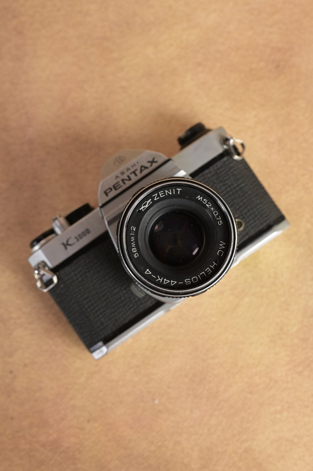 Pentax K1000 + Zenit MC Helios 44K-4 58mm F2