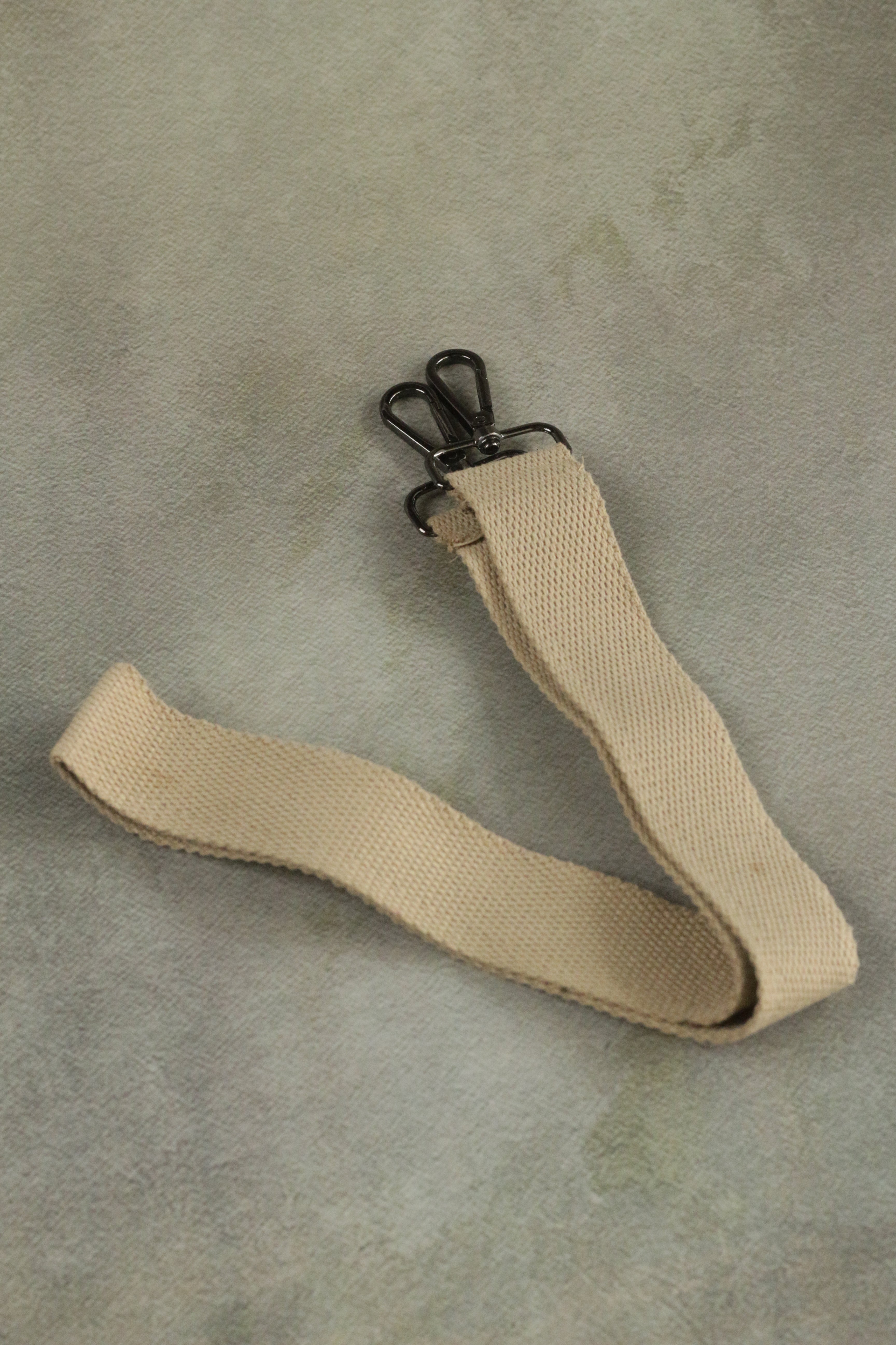 Beige Camera Strap with Quick-Release Clips
