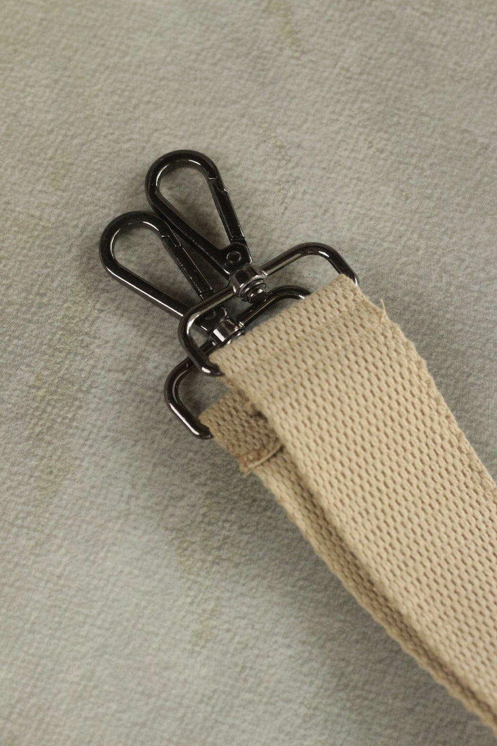 Beige Camera Strap with Quick-Release Clips