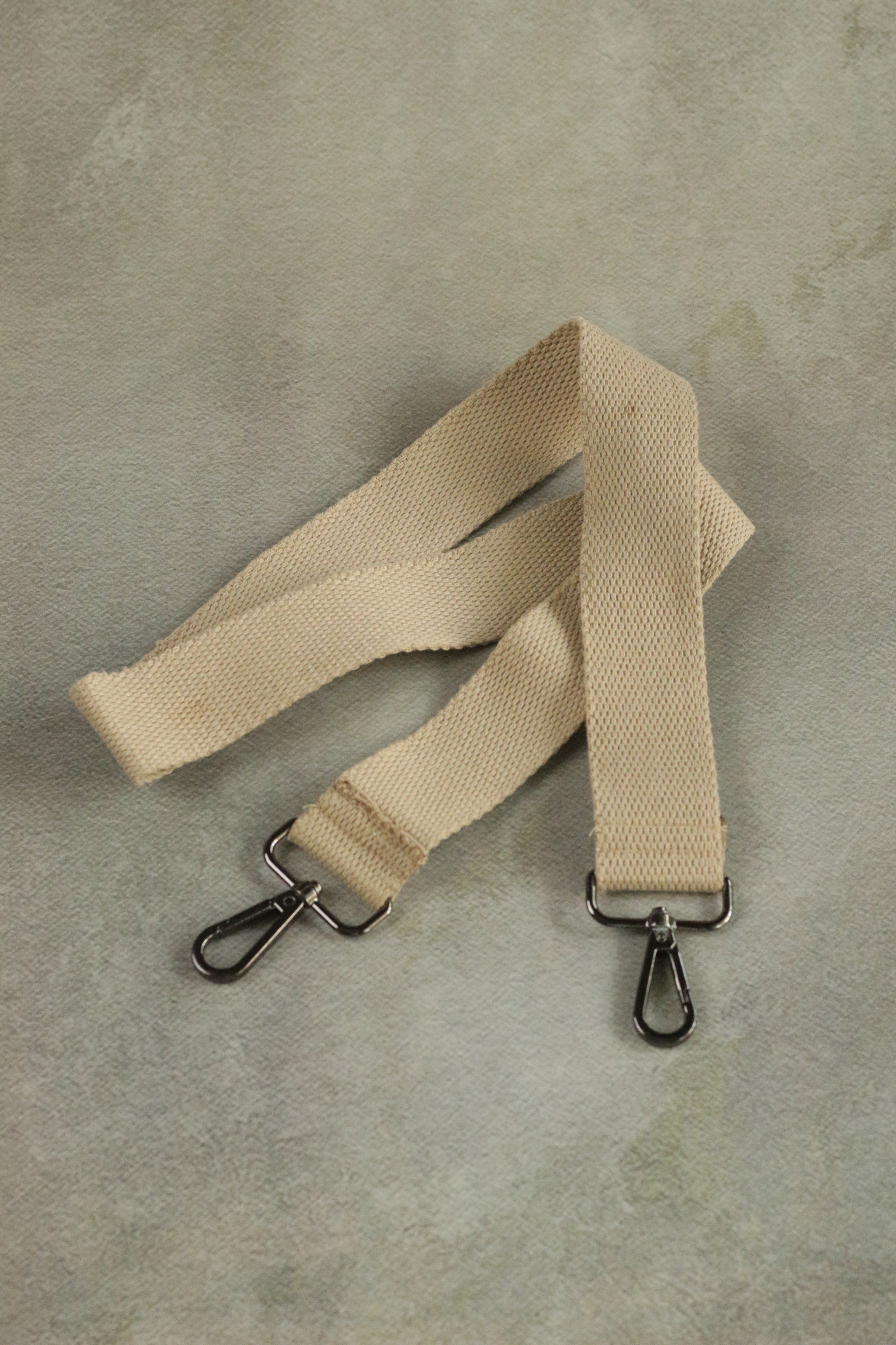 Beige Camera Strap with Quick-Release Clips