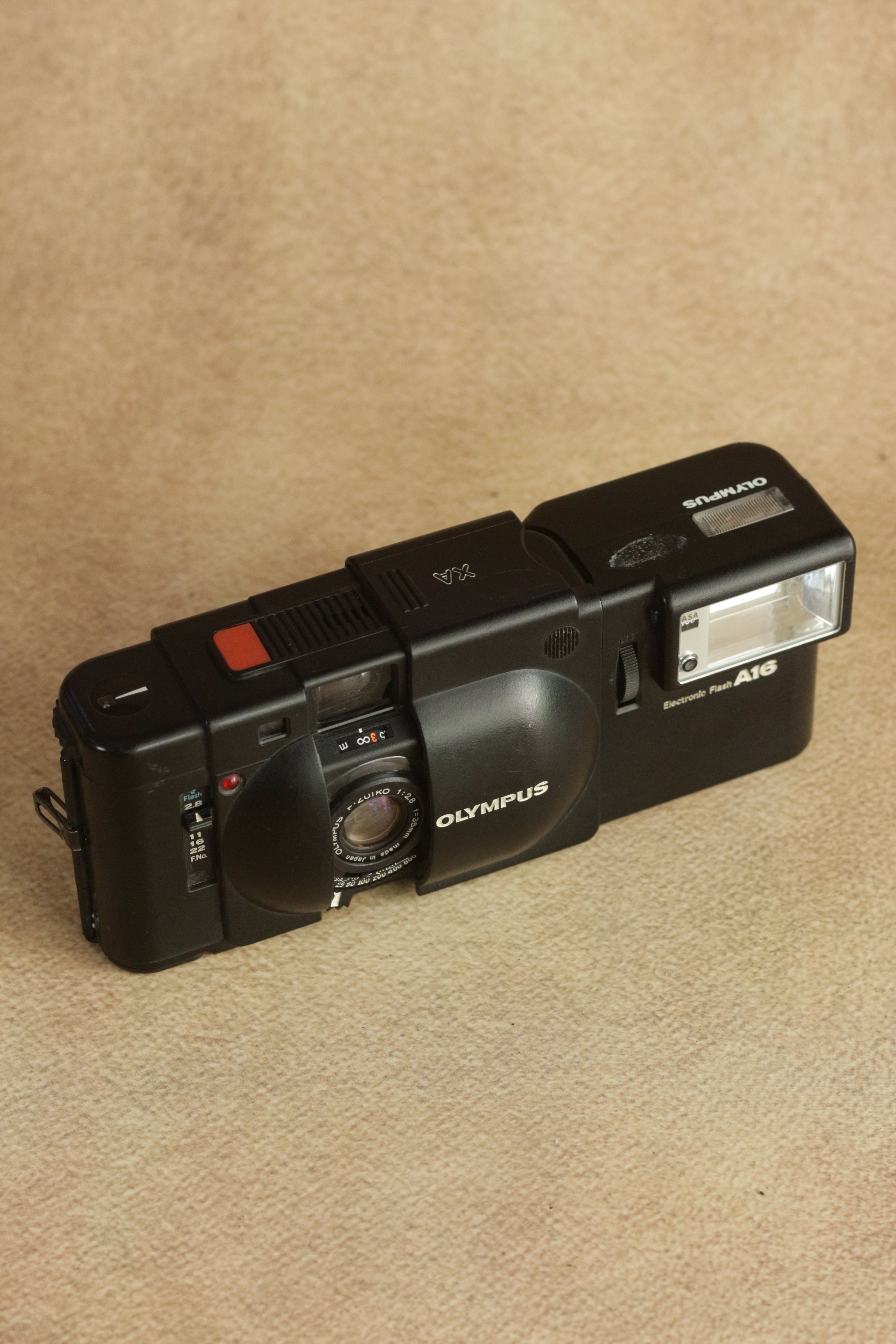 Olympus XA + A16 Flash
